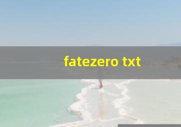 fatezero txt